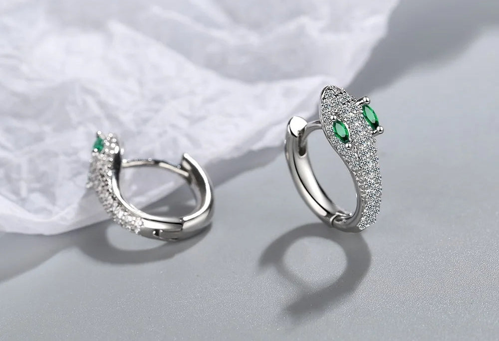 925 Sterling Silver  Snake  Earrings