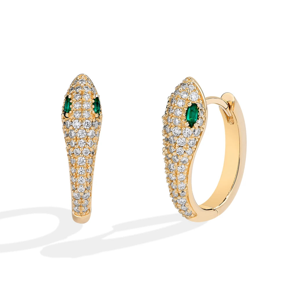 Snake  Diamond Earring S925