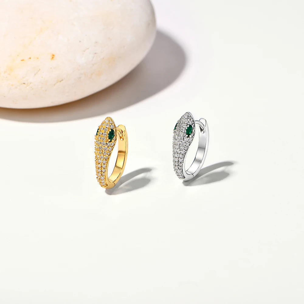 Snake  Diamond Earring S925