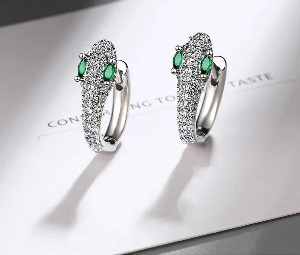 925 Sterling Silver  Snake  Earrings