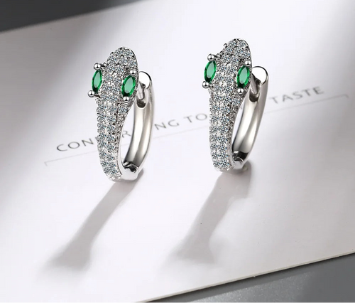 925 Sterling Silver  Snake  Earrings