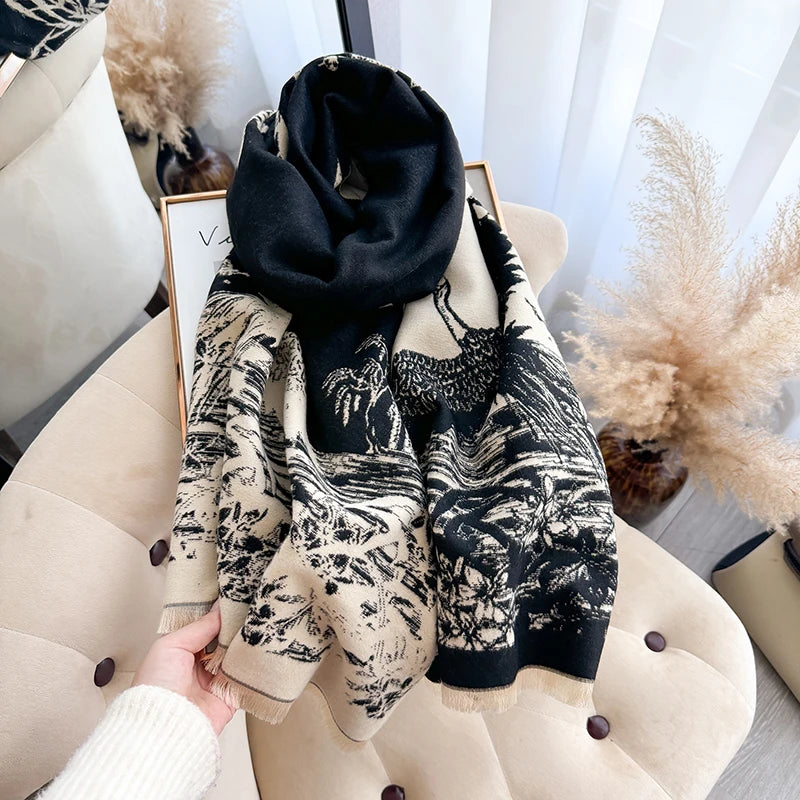 Bamboo Flowers Scarf
