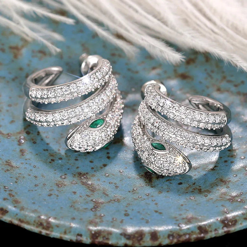 925 Snake Earrings