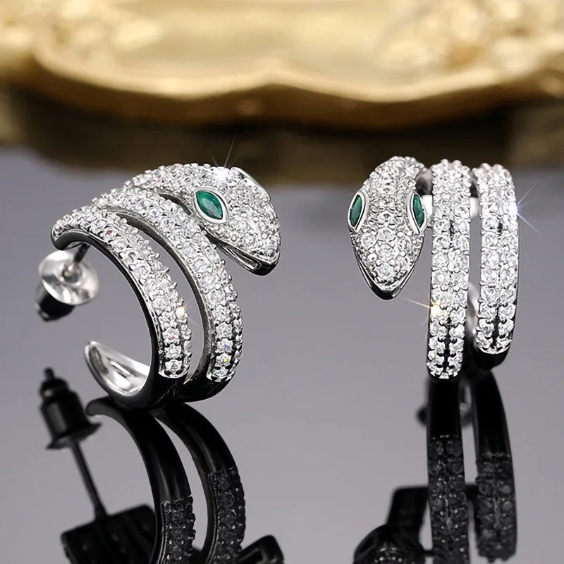 925 Snake Earrings