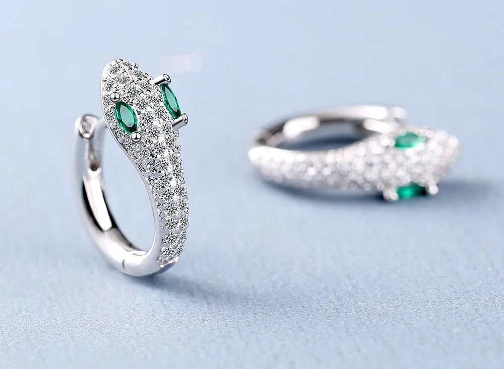 925 Sterling Silver  Snake  Earrings