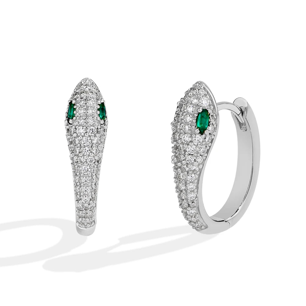 Snake  Diamond Earring S925