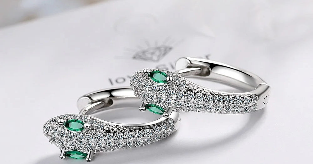 925 Sterling Silver  Snake  Earrings