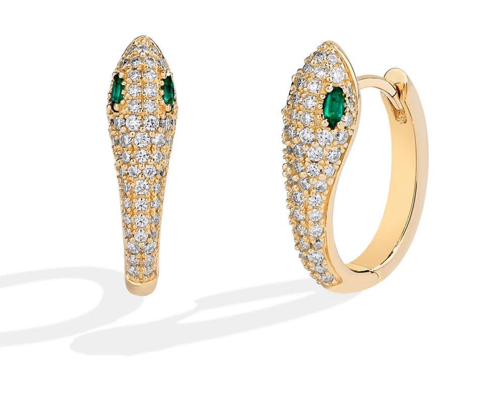 Snake  Diamond Earring S925