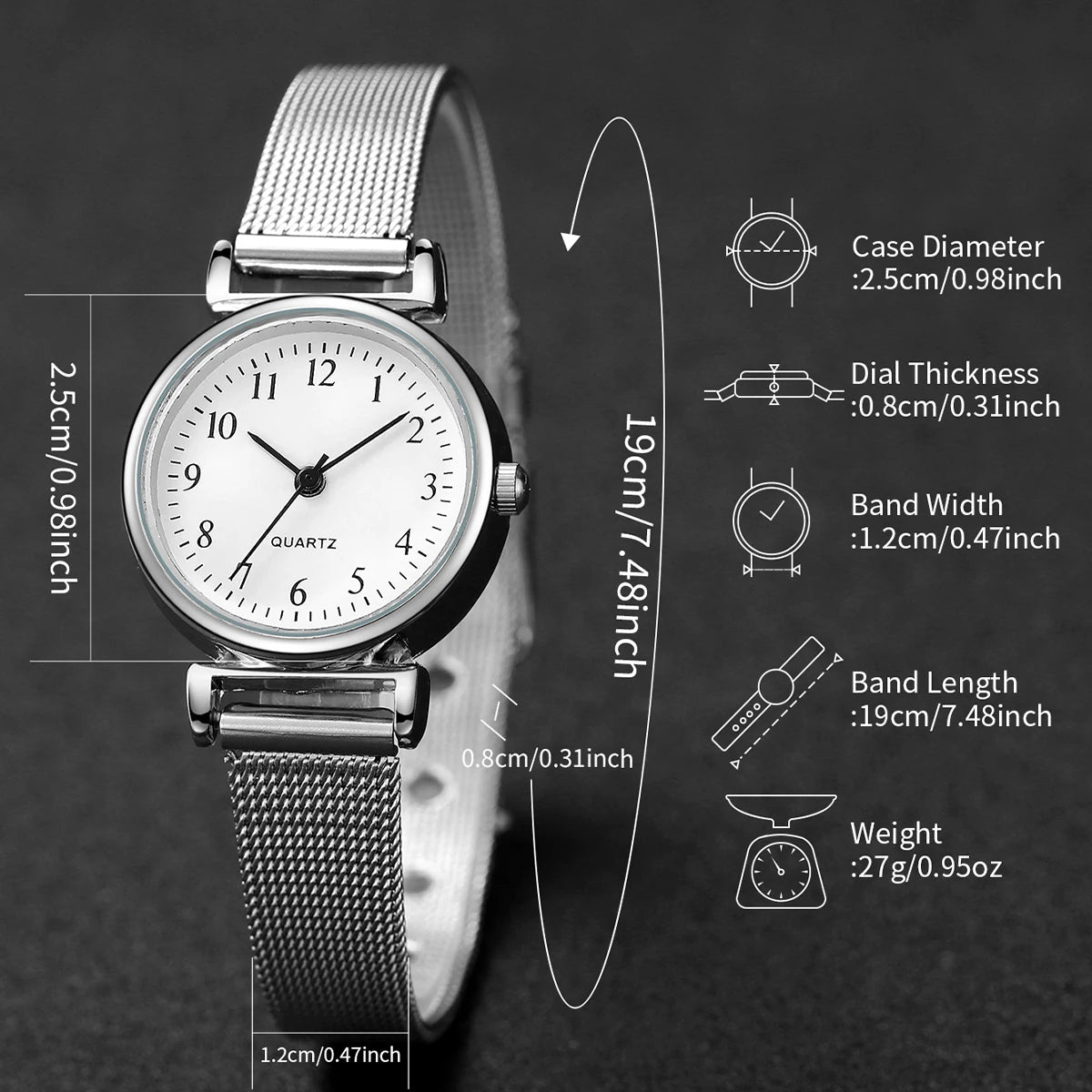2PCS Watch And Bracelet
